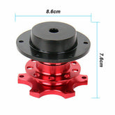 Universal Sports Steering Wheel Quick Release Snap Off Boss Kit Hub Adapter Red